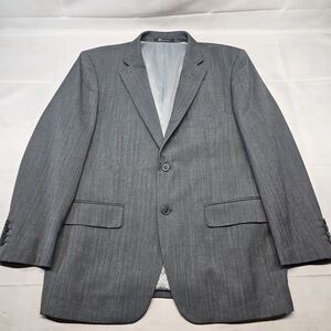 Bachrach Mens Blazer 42s Gray Two Button‎